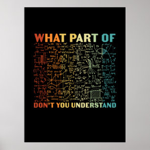 Poster Professeur De Mathématiques Quelle Partie Des Math