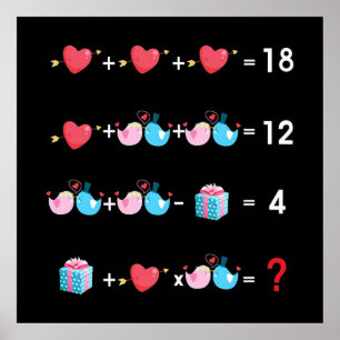 Poster Professeur de mathématiques Valentine