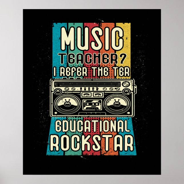 Poster Professeur De Musique Je Préfère Le Terme Éducatif (Devant)