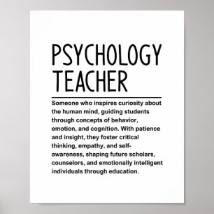 Poster Professeur de psychologie