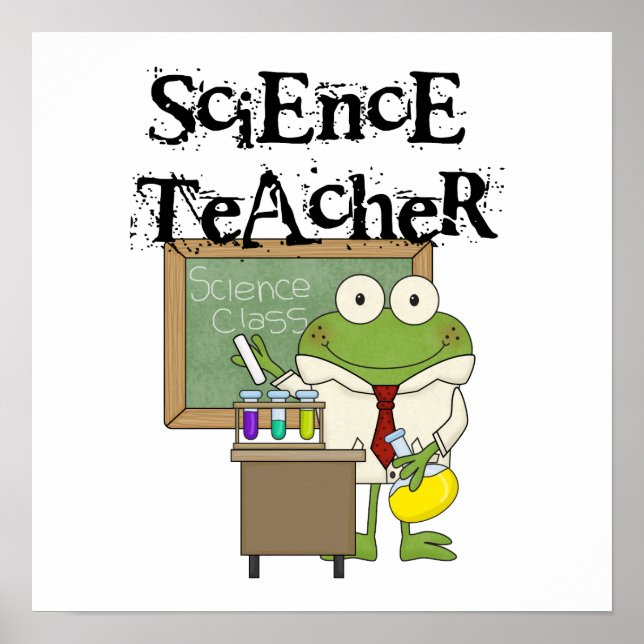 Poster Professeur de sciences de la grenouille (Devant)