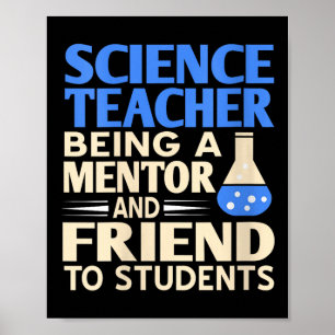 Poster Professeur De Sciences Femmes Mentor Et Ami À Étud