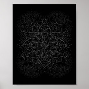 Poster Professeur de Yoga Cadeau Hippie Paix Mandala