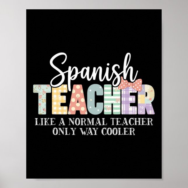 Poster Professeur d'espagnol comme un professeur normal m (Devant)