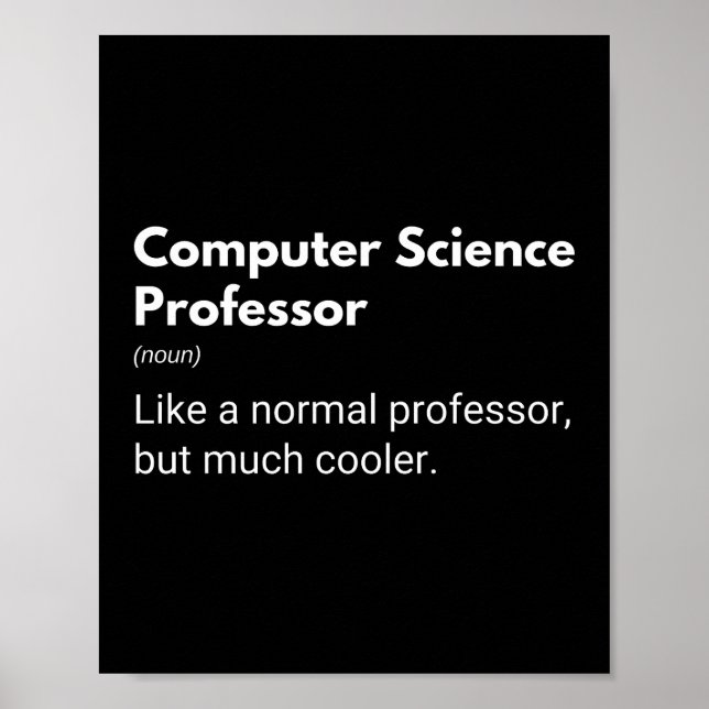 Poster Professeur d'informatique Définition de travail dr (Devant)