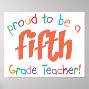 Poster Professeur Fière de 5e année