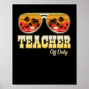 Poster Professeur Hors Service Lunettes de soleil Palm Tr