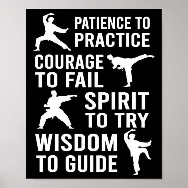Poster Professeur Karate Étudiant Formation Pratique Kara (Devant)