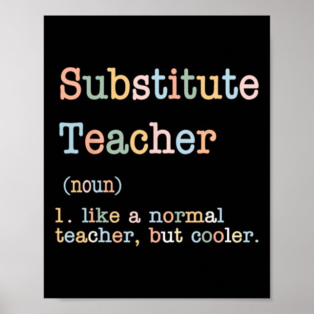 Poster Professeur remplaçant comme un professeur normal m (Devant)