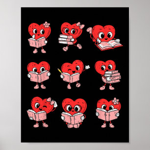 Poster Professeur Saint-Valentin Livre de lecture Amant d