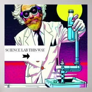 Poster Professeur SCIENCE LAB DE CETTE FAÇON. Texte modif