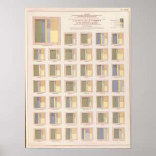 Poster Professions, fréquentation scolaire, lithographie