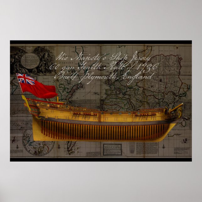 Poster Profile Painting of Ship Jersey (Devant)