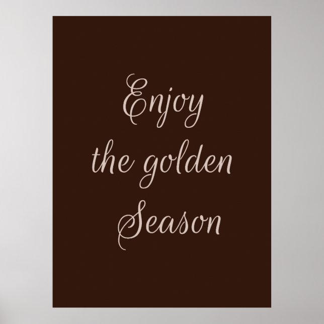 Poster Profitez de la saison d'or (Devant)