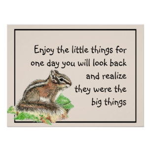 Poster Profitez de petites choses Citation Inspirationnel