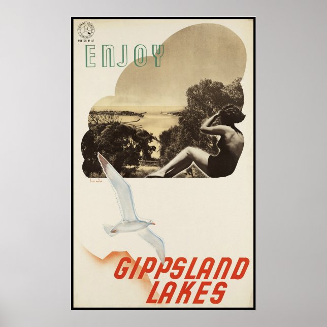 Poster Profitez des lacs Gippsland (Devant)