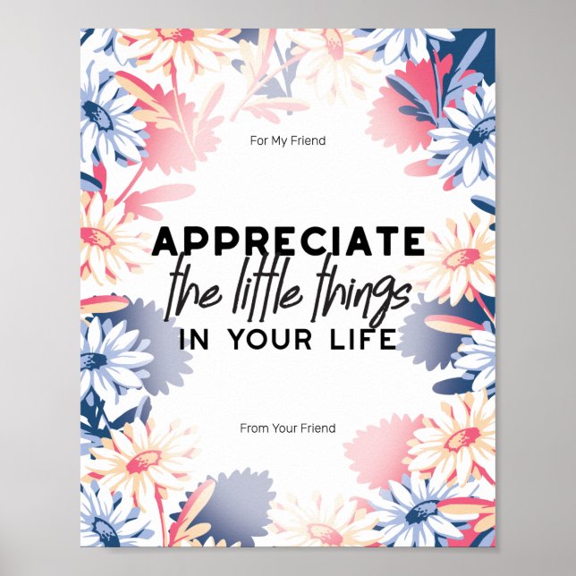 Poster Profitez des petites citations (Devant)