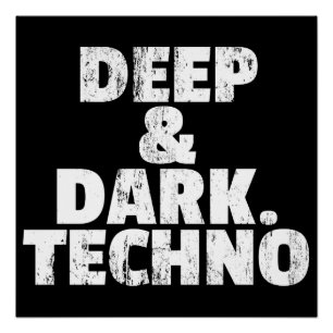 Poster Profond et foncé. Techno