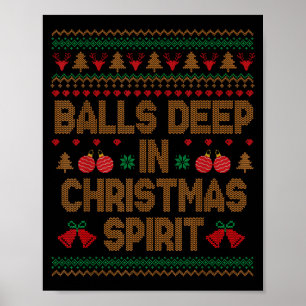 Poster Profondément dans le pull moche de Noël pour coupl