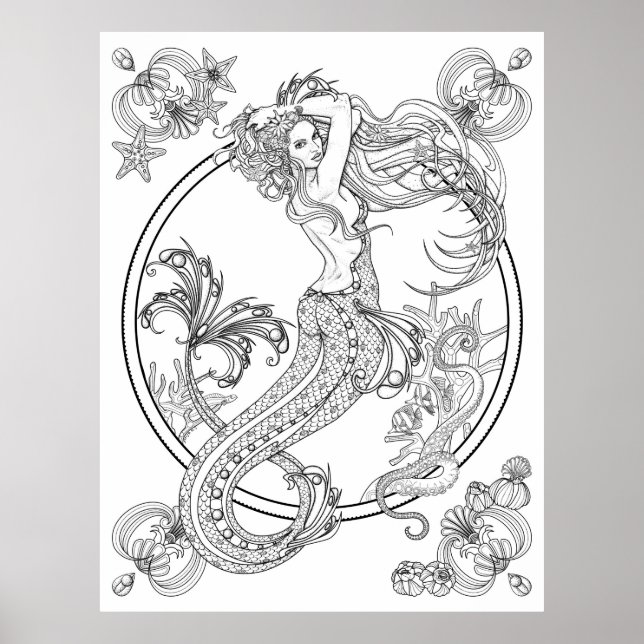 Poster Profondeurs : GRANDE do-it-yourself Coloration adu (Devant)