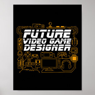 Poster Programmateur de programmation de jeu vidéo futur