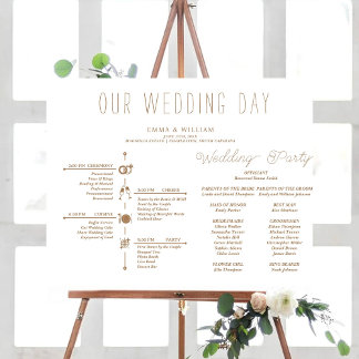 Poster Programme classique de mariage chronologique