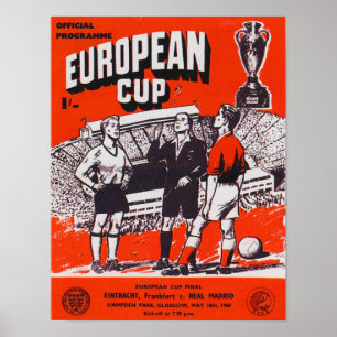POSTER PROGRAMME DE COUPE D'EURO 1960 IMPRIMER