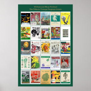Poster Programme de football vintage William et Mary