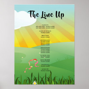 Poster Programme de mariage de festival rustique moderne