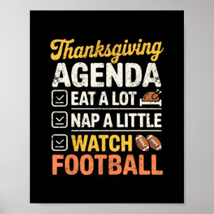 Poster Programme de Thanksgiving Manger Sieste Regarder F