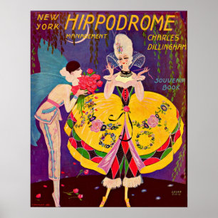 Poster Programme Hippodrome de New York des années 1920