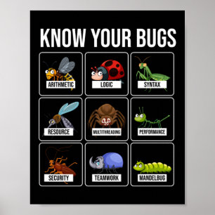 Poster Programmer Coding Know Your Bugs