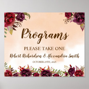 Poster Programmes de fleurs de Bourgogne Panneau de cérém