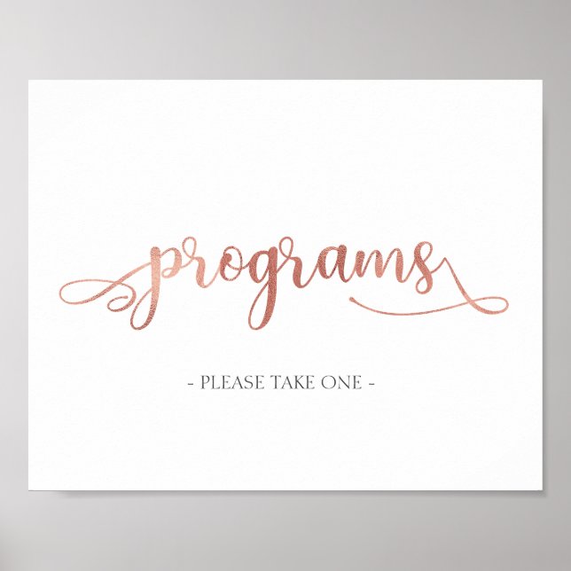 Poster Programmes "S'il vous plaît prendre un Rose Gold M (Devant)
