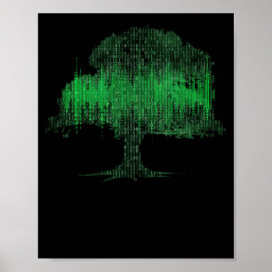 Poster Programmeur d'ordinateur binaire