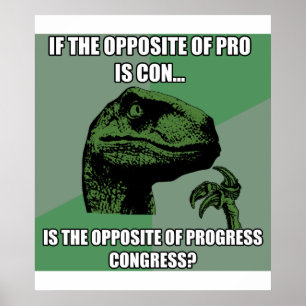 Poster Progrès de Philosoraptor contre le congrès