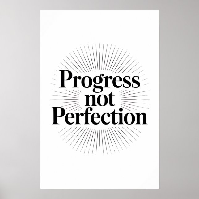 Poster Progrès et non Perfection (Devant)
