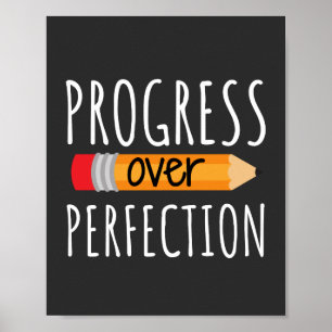 Poster Progrès Motivationnel sur la perfection