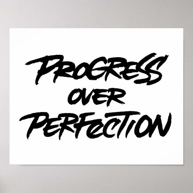 Poster Progrès plutôt que perfection (Devant)