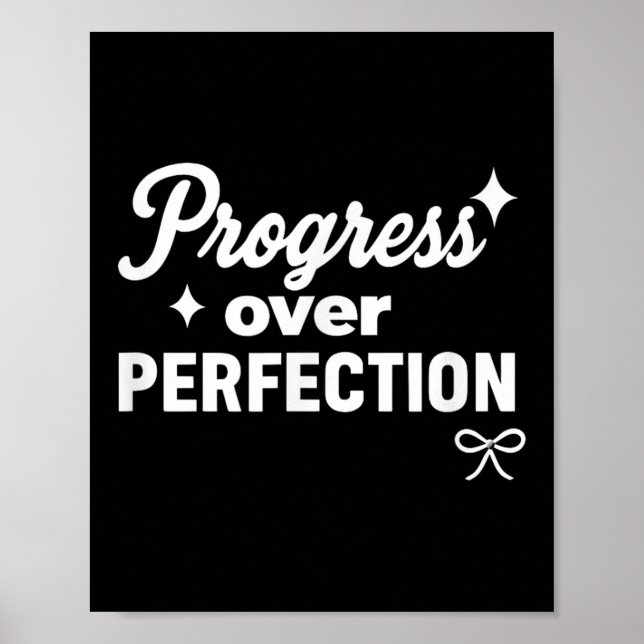 Poster Progress Over Perfection Motivational Christian Se (Devant)