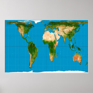 Poster Projection cartographique corrigée par