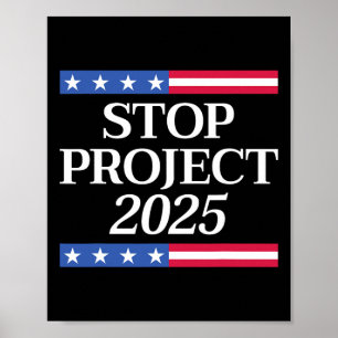 Poster Projet 2025 Anti Trump Drapeau Usa Politique Femme