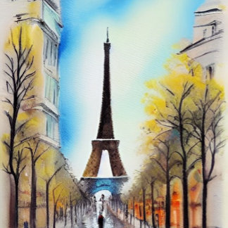 Poster Promenade à Paris