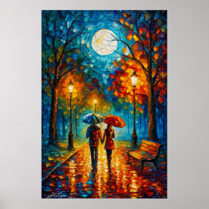 Poster Promenade au Clair de Lune - Marche Romantique sou