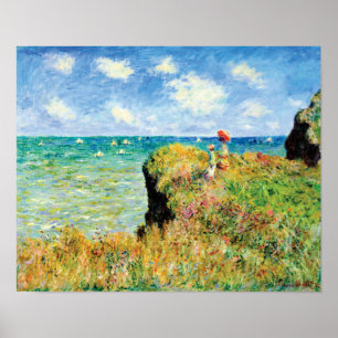 Poster Promenade au sommet de la falaise à Pourville par 