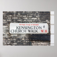 PROMENADE DE L'ÉGLISE DE KENSINGTON W8 - SIGNE DE