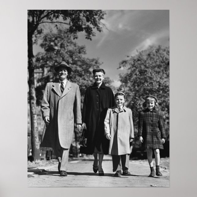 Poster Promenade en famille (Devant)