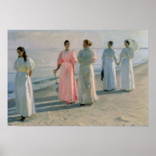Poster Promenade sur la plage