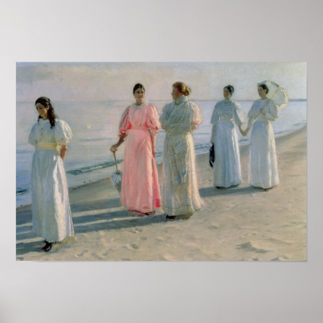 Poster Promenade sur la plage (Devant)