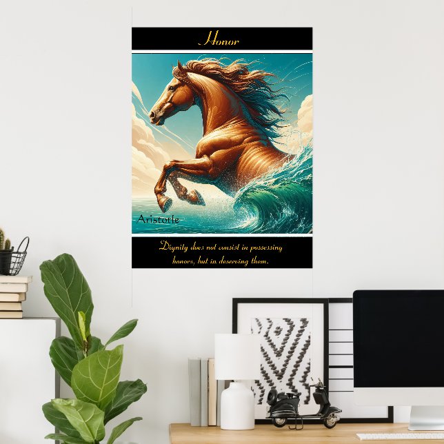 Poster Promenades d'honneur à travers la grâce turquoise (Bureau à domicile)
